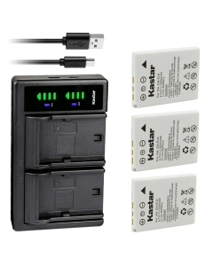 Kastar 3-Pack Battery and LTD2 USB Charger Replacement for Nikon EN-EL8 Battery, MH-62 Charger, Nikon Coolpix S7, Coolpix S7c, Coolpix S8, Coolpix S9, Coolpix S50, Coolpix S50c, Coolpix S51 Camera