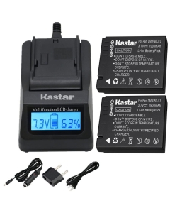 Kastar Ultra Fast Charger and Battery (2-Pack) for Panasonic DMW-BCJ13, DMW-BCJ13E, DMW-BCJ13PP, Leica BP-DC10, BP-DC10-E, BP-DC10-U, Lumix DMC-LX5 DMC-LX55 DMC-LX5K DMC-LX5W DMC-LX7