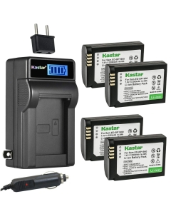 Kastar 4-Pack BP1900 Battery and LCD AC Charger Compatible with Samsung ED-BP1900 EDBP1900 ED-BP1900/US, BP-1900 BP1900 Battery, Samsung ED-BC4NX03, ED-BC4NX03/US Charger, Samsung NX1 Digital Camera
