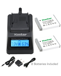 Kastar Fast Charger +NB-6L Battery (2-Pack) for Canon PowerShot D10, D20, S90, S95, S120, SD770, SD980, SD1200, SD1300, SD3500, SD4000, SX170, SX240, SX260, SX270, SX280, SX500, SX510, SX600, SX707