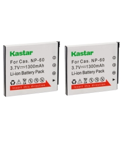 Kastar 2-Pack Battery CNP-60 Replacement for Casio Exilim Zoom EX-Z80BK, Exilim Zoom EX-Z80GN, Exilim Zoom EX-Z80PK, Exilim Zoom EX-Z80SR, Exilim Zoom EX-Z80VP Camera