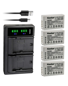 Kastar 4-Pack Battery and LTD2 USB Charger Compatible with Nikon EN-EL22 Battery MH-29 Charger, Nikon 1 J4 Digital Camera, Nikon 1J4 Digital Camera, Nikon 1 S2 Digital Camera, Nikon 1S2 Digital Camera
