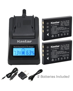 Kastar Fast Charger and 2-Pack FNP60 Battery Replacement for Hewlett Packard A1812A L1812A L1812B Q2232-80001 R607xi R707 R717 R725 R727 R817 R817v R817xi R818 R827 R837 R847 R926 R927 R937 R967