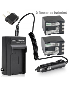 Kastar Battery (X2) & Travel Charger for Canon NB-2L24 BP-2L24 NB-2L24H BP-2L24H NB-2L14 BP-2L14 NB-2L13 BP-2L13 NB-2L12 BP-2L12 NB-2L5 BP-2L5 NB-2LH BP-2LH & Vixia HG10 Vixia HV30 ZR500 ZR600 ZR800
