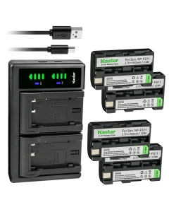 Kastar 4-Pack Battery and LTD2 USB Charger Replacement for Sony NP-FS11 NP-F10 NP-FS10 NP-FS12, FS21, FS31 Battery, Sony AC-VQ11, AC-VF10 Charger