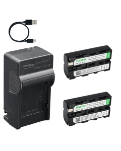 Kastar 2-Pack Battery and AC & USB-C Charger, Compatible with DCR-VX2000 VX2100, DSR-PD150 PD170, HDR-FX1 FX7 FX1000, HVR-Z1 Z5 Z7, HXR-NX5 NX3 NX100 MC2500, FDR-AX1 PXW-Z100 PXW-Z150, Z CAM E2