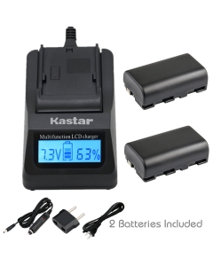 Kastar Fast Charger and Battery 2X for Sony NP-FS11 CCD-CR1 CCD-CR5 DCR-PC1 DCR-PC2 DCR-PC3 DCR-PC4 DCR-PC5 DCR-TRV1VE DSC-F505 DSC-F505V DSC-F55 DSC-F55V DSC-P1 DSC-P20 DSC-P30 DSC-P50