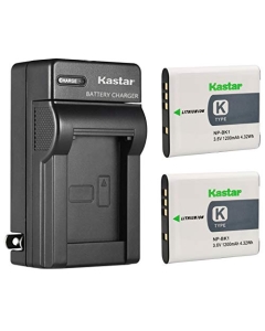 Kastar 2-Pack Battery and AC Wall Charger Replacement for Sony NP-BK1 NP-FK1 Battery, Sony BC-CSK Charger, Sony Cyber-Shot DSC-W180, Cyber-Shot DSC-W190, Cyber-Shot DSC-W370 Cameras