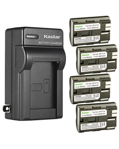 Kastar 4 Pack BP-511 BP-511A Battery and AC Wall Charger Compatible with Canon DM-MV30 MV30 MV30i DM-MV100 MV100i MV100X MV100Xi DM-MV150 MV150 MV150i DM-MV300 MV300 MV300i DM-MV400 MV400 Cameras