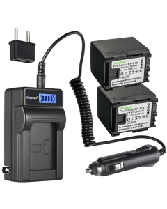 Kastar 2-Pack BP-819 Battery and LCD AC Charger Compatible with Canon VIXIA HF M40 HFM40, VIXIA HF M41 HFM41, VIXIA HF M46 HFM46, VIXIA HF M400 HFM400, VIXIA HF M406 HFM406, VIXIA HF S10 HFS10