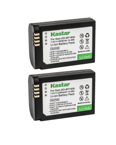 Kastar Battery (2-Pack) for Samsung ED-BP1900, BP1900 Battery and Samsung NX1 Smart Wi-Fi 4K Digital Camera