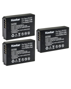 Kastar 3-Pack LP-E12 Battery 7.2V 2300mAh Replacement for ikan Live Air E12 Replacement Battery, PD Movie