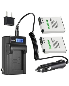Kastar 2-Pack EN-EL12 Battery and LCD AC Charger Compatible with Nikon Coolpix S6300, Coolpix S8000, Coolpix S8100, Coolpix S8200, Coolpix S9050, Coolpix S9100, Coolpix S9200 Cameras