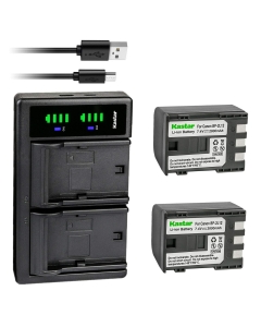 Kastar 2-Pack Battery and LTD2 USB Charger Compatible with Canon iVIS HG10, iVIS HV20, iVIS HV30, Optura 30, Optura 40, Optura 50, Optura 60, Optura 400, Optura 500, VIXIA HF R10, VIXIA HF R100 Camera
