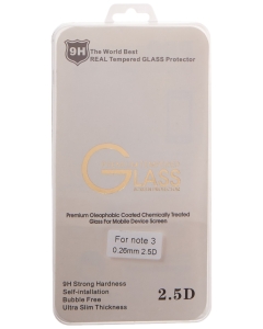 Generic Hard Tempered Glass Screen Guard Protector Crack Saver for Samsung Galaxy Note 3 - Non-Retail Packaging - Clear