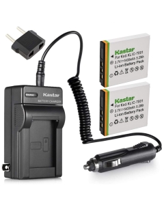 Kastar Battery (2-Pack) and Charger Kit for Kodak KLIC-7001 and Kodak EasyShare M320, M340, M341, M753 Zoom, M763, M853 Zoom, M863, M893 is, M1063, M1073 is, V550, V570, V610, V705, V750 Cameras