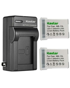Kastar 2-Pack Battery and AC Wall Charger Replacement for Canon PowerShot SX720 HS, PowerShot SX730 HS, PowerShot SX740 HS, G1 X Mark III, PowerShot G5 X, PowerShot G5 X II, PowerShot G7 X Cameras