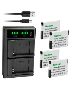 Kastar 4-Pack Battery and LTD2 USB Charger Replacement for Panasonic DMW-BCL7 DMW-BCL7E Battery, DMW-BTC11 Charger, Panasonic Lumix DMC-SZ9, Lumix DMC-SZ10, Lumix DMC-XS1, Lumix DMC-XS3 Camera