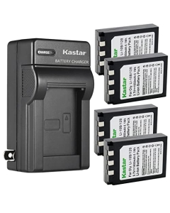 Kastar 4-Pack Battery and AC Wall Charger Replacement for Olympus Camedia C-50 Zoom, Camedia C-60 Zoom, Camedia C-70 Zoom, Camedia C-470 Zoom, Camedia C-760 Ultra Zoom, Camedia C-765 Ultra Zoom Camera