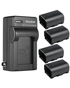 Kastar 4-Pack Battery and AC Wall Charger Replacement for JVC GZ-MG750BUC GZ-MG750BUS GZ-MG750RU GZ-MG750RUC GZ-MG750U GZ-MG760 GZ-MG980 GZ-MG980-A GZ-MG980-R GZ-MG980-S GZ-MS110 GZ-MS110BEK Cameras