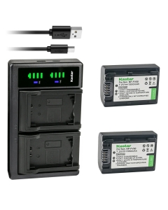 Kastar 2-Pack Battery and LTD2 USB Charger Replacement for Sony HDR-PJ390, HDR-PJ420, HDR-PJ50, HDR-PJ510, HDR-PJ540, HDR-PJ580, HDR-PJ650, HDR-PJ670, HDR-PJ710, HDR-PJ740, HDR-PJ760, HDR-PJ780