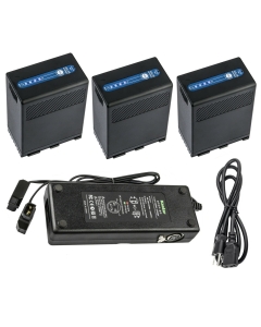 Kastar 3-Pack BP-A68 Battery and Dual D-Tap Fast Charger Compatible with Canon EOS C200, EOS C200B Cinema Camcorder, EOS C220B PL Mount UHD Digital Cinema Camera, EOS C300 Mark II PL Cinema EOS Camera
