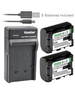 Kastar 2X Battery + Slim USB Charger for JVC BN-VG114 & JVC Everio GZ-E10 GZ-E100 GZ-E200 GZ-E300 GZ-E505B GZ-E515B GZ-EX250 GZ-EX310 GZ-EX355B GZ-EX555B GZ-GX1 GZ-HD500B GZ-HM300B GZ-HM550B GZ-MS110B