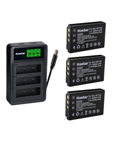 Kastar 3-Pack Battery with LZD3 USB Triple Charger Compatible with Fieldpiece RLB2, SCL2 SRL2 SRL8 Refrigerant Leak Detector HVAC Tools