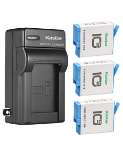 Kastar 3-Pack Battery and AC Wall Charger Replacement for GoPro HERO10 Hero 10, HERO9 Hero 9, GoPro ADBAT-001 ADDBD-001 Battery, GoPro HERO10 Hero 10, GoPro HERO9 Hero 9 Edition Action Camera