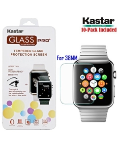 Kastar iWatch 38MM Screen Protector (10-PACK), Premium Tempered Crystal Clear Glass Screen Protector for Apple iWatch 38MM