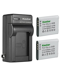 Kastar 2-Pack DB-110 Battery and AC Wall Charger Replacement for Ricoh Theta M15 360 Spherical Camera, Ricoh Theta S 360 Spherical Camera, Ricoh Theta SC 360°, Ricoh Theta SC2 360 Spherical Camera