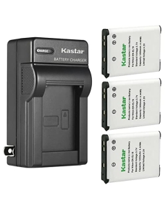 Kastar 3-Pack EN-EL19 Battery and AC Wall Charger Replacement for Nikon Coolpix W100, W150, S100, S2500, S2550, S2600, S2700, S2750 Camera