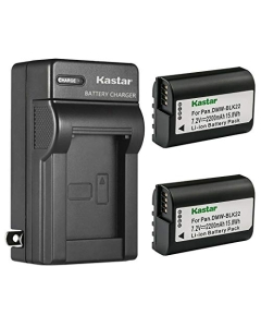Kastar 2-Pack DMW-BLK22 Battery and AC Wall Charger Replacement for Panasonic Lumix GH5 II Mirrorless Digital Camera, Panasonic Lumix GH6 Mirrorless Digital Camera