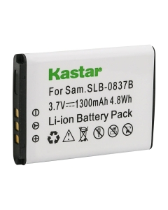 Kastar SLB-0837B Battery 1-Pack Replacement for Samsung SLB-0837B SLB-0837(B) Battery, Samsung Digimax SL201, Digimax L70, Digimax L70B, Digimax L83T, Digimax L85T, Digimax L201, Digimax L301 Camera