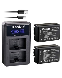 Kastar 2 Battery + LCD Dual Charger Replacement for Panasonic DMW-BMB9E DMW-BMB9PP Lumix DMC-FZ40 DMC-FZ45 DMC-FZ47 DMC-FZ48 DMC-FZ60 DMC-FZ62 DMC-FZ70 DMC-FZ72 DMC-FZ100 DMC-FZ150 Leica V-Lux2 V-Lux3