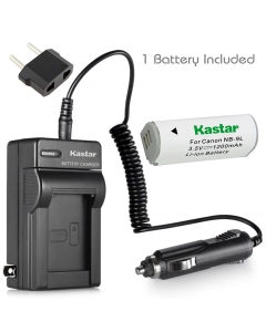 Kastar Battery (1-Pack) and Charger Kit for NB-9L and PowerShot N, N2, SD4500, SD4500 is, ELPH 510 HS, ELPH 520 HS, ELPH 530 HS Cameras