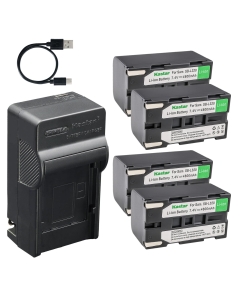 Kastar 4-Pack Battery and AC & USB-C Charger, Compatible with Samsung SB-L160 SB-L320 SB-L480 SB-L110A, for SC-L SC-W VM VP-L VP-W Series Camcorders