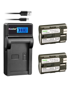 Kastar Battery (X2) & LCD Slim USB Charger for Canon BP-511 BP-511A and EOS 5D 10D 20D 30D 40D 50D Digital Rebel 1D D60 300D D30 Kiss Powershot G5 Pro 1 G2 G3 G6 G1 Pro90 Optura 20, Grip BG-E2N