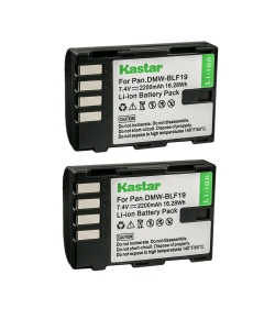 Kastar 2-Pack DMW-BLF19 Battery 7.4V 2200mAh Replacement for Panasonic Lumix DC-GH5, Lumix DC-GH5S, Lumix DC-G9, Lumix DMC-GH3, Lumix DMC-GH3A, Lumix DMC-GH3AGK, Lumix DMC-GH3GK Camera