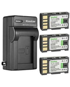 Kastar 3-Pack BN-VF808 Battery and AC Wall Charger Replacement for JVC GZ-HM400-B GZ-HM400EU GZ-HM400-S GZ-HM400U GZ-HM400US GZ-HM80 GZ-HM90 GZ-MG530 GZ-MG530AC GZ-MG555 GZ-MG555EK GZ-MG555EX