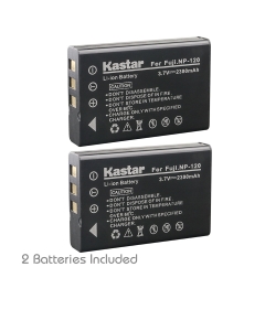 Kastar 2x Battery for Fujifilm NP-120 Pentax D-LI7 Ricoh DB-43 & FinePix 603 FinePix F10 FinePix F11 M603, KYOCERA Contax Tvs Digital, Caplio 300G 400G G3 R330 RR10 RX, Contax BP-1500, Besteker DV-108