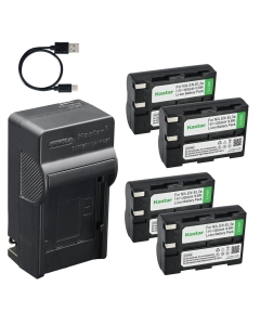 Kastar 4-Pack Battery and AC USB-C Charger, Compatible with Nikon EN-EL3, EN-EL3a, MH-18, MH-18a, MH-19, for Nikon D50, D70, D70s, D100, D100 SLR Cameras