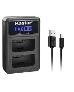 Kastar Battery and LED2 USB Charger Compatible with LED2-ENEL25-A