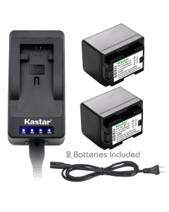 Kastar LED Super Fast Charger & Battery x2 for Canon BP-727 BP727 BP-718 BP718 and Canon VIXIA HF M38 HF M36 HF M306 HF HF M506 HF M66 HF M68 HF M606 HF M76 HF M78 HF M706 HF M86 HF M88 HF M806