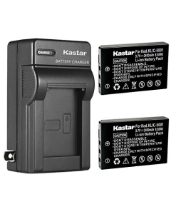 Kastar 2-Pack KLIC-5001 Battery and AC Wall Charger Replacement for Kodak KLIC-5001, K5001, 1054062, 1064062 Battery, Kodak EasyShare Z760, EasyShare Z760 Zoom, EasyShare Z7590 Digital Camera