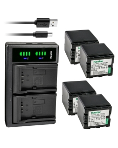 Kastar 4-Pack VW-VBN260 Battery and LTD2 USB Charger Replacement for Panasonic HDC-SD900, HDC-SD909, HDC-TM900, HDC-TM900GK, HDC-TM900GK-3D, HDC-TM900K, HDC-TM900P, HDC-TM900PC, HC-X800, HC-X800GK