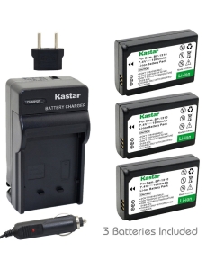 Kastar Battery (3-Pack) and Charger Kit for Samsung BP1310, ED-BP1310 Work for Samsung NX5, NX10, NX11, NX20, NX100 Cameras
