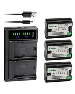 Kastar 3-Pack NP-W235 Battery and LTD2 USB Charger Replacement for Fujifilm NP-W235 NPW235 Battery, Fujifilm BC-W235 BCW235 Charger, Fujifilm X-H2 Mirrorless Camera, Fujifilm X-H2S Mirrorless Camera