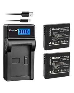 Kastar Battery (X2) & LCD Slim USB Charger Replacement for Panasonic DMW-BCF10 Lumix DMC-FH1 DMC-FH3 DMC-FH20 DMC-FH22 DMC-FS6 DMC-FS12 DMC-FS15 DMC-FS25 DMC-FS42 DMC-FS62 DMC-FT1 DMC-FP8 DMC-FX700