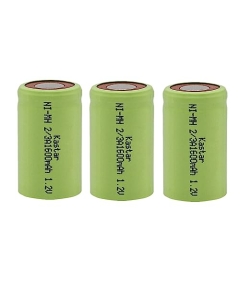 Kastar 3-Pack 2/3A 1.2V 1600mAh Ni-MH Battery Replacement for Radio Controlled Devices, Electric Tools and Toys, Electric Mopeds, Meters, Radios, Hybrid Automobiles, Razors, Sanyo Cadnica N-500A